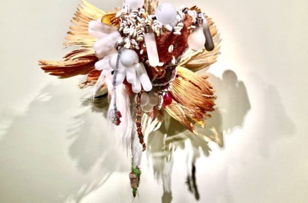 Rina Banerjee, "Imperial and imposing, her body was ready for wedding--she articulated the splendor of lush gardens and bounty, unpolluted waters, untouched and unearthed territories, her body was mounted, frozen and waiting," 2013