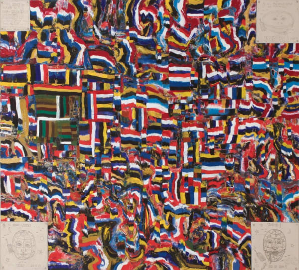 William T. Wiley, "From Trust to Trussed with Flag Runts," 2013