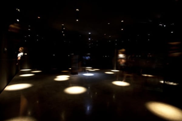 Jim Campbell, "Last Day in the Beginning of March," 2003, installation view. Photography credit: Alex Davies
