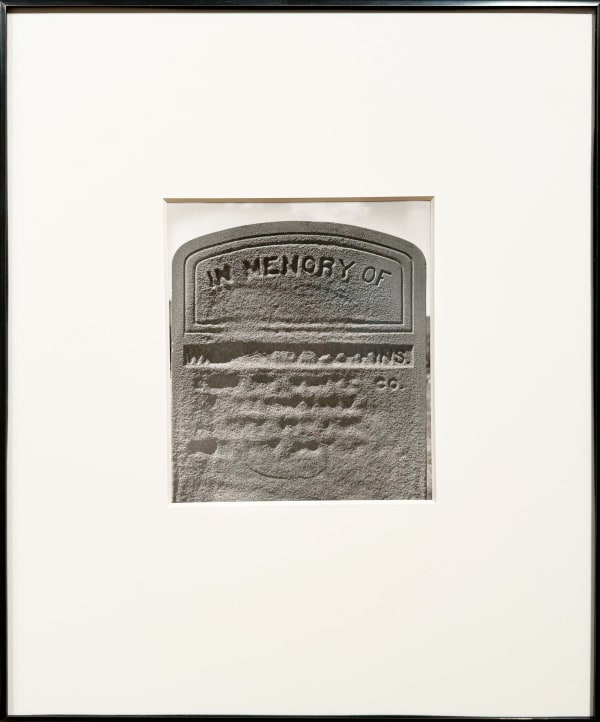 Dorothea Lange (American, 1895-1965) Gravestone, St. George, Utah, 1953 Vintage gelatin silver print 9 3/4 x 7 1/2 inches Photographer's stamp on verso