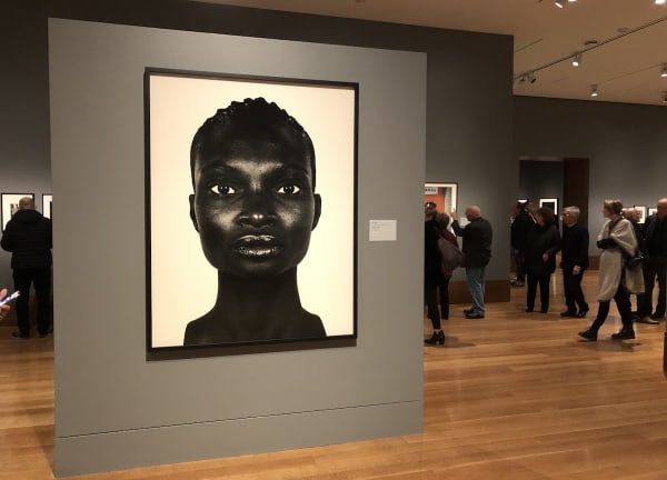 Valérie Belin Untitled from Black Women series hanging in Getty Museum