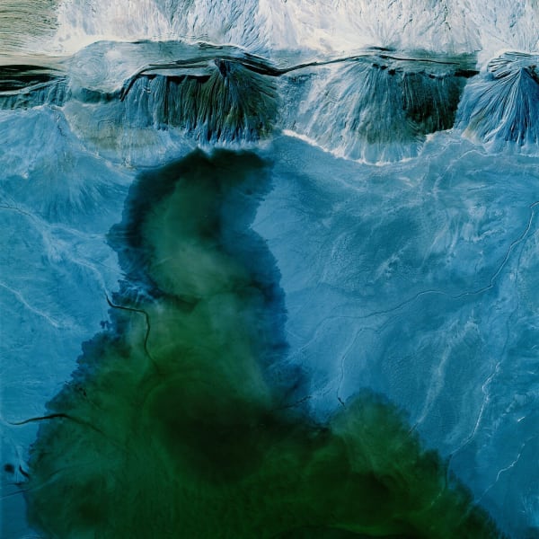 David Maisel aerial photograph of Butte mining, blue