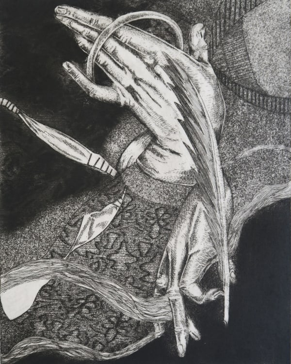 Peter Depelchin, Trilogy II: Feather and Ring , 2021