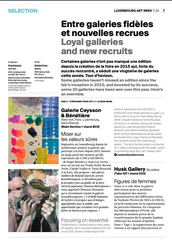 Nathalie Pirotte at LAW with Husk Gallery