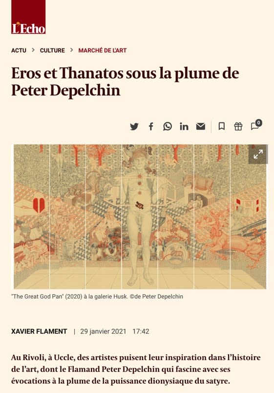 Article on Peter Depelchin in L'Echo