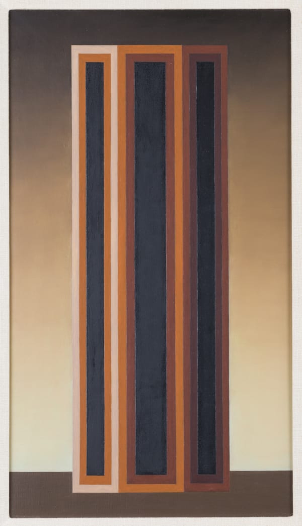 Roberto Aizenberg Sin Título (Torre naranja) c. 1980 Oil on board 23 1/8 x 13 in (59 x 33 cm)