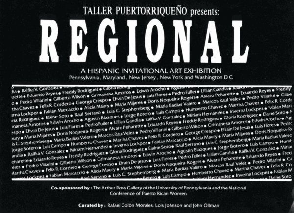 Taller Puertorriqueno, Regional: A Hispanic Invitational Art Exhibition, MD, PA, NJ, NY, & Washington, D.C., 1987