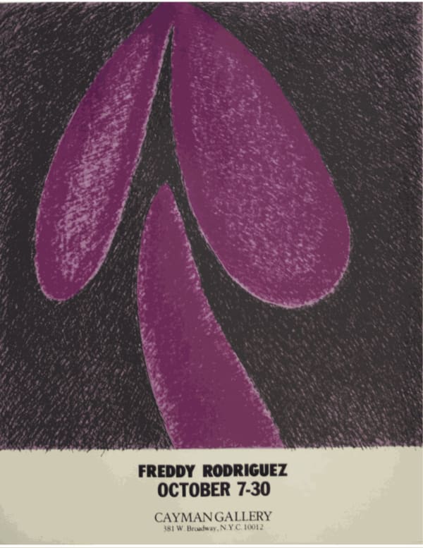 Cayman Gallery, Freddy Rodriguez, New York, 1978 (Exhibition Poster)