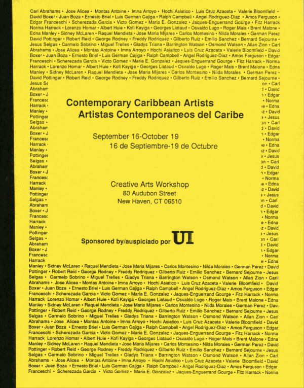 Creative Arts Workshop, Contemporary Caribbean Artists, New Haven, CT, 1991
