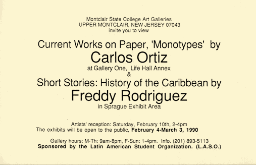 Montclair State College, Short Stories, Upper Montclair, NJ , 1990