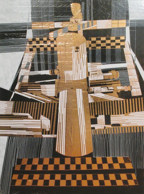 Vargas-Suarez Universal, Эльдорадо II (El Dorado II), Oil on vacuumized aluminum thermal blankets on panel, 60 x 80 in, 2009