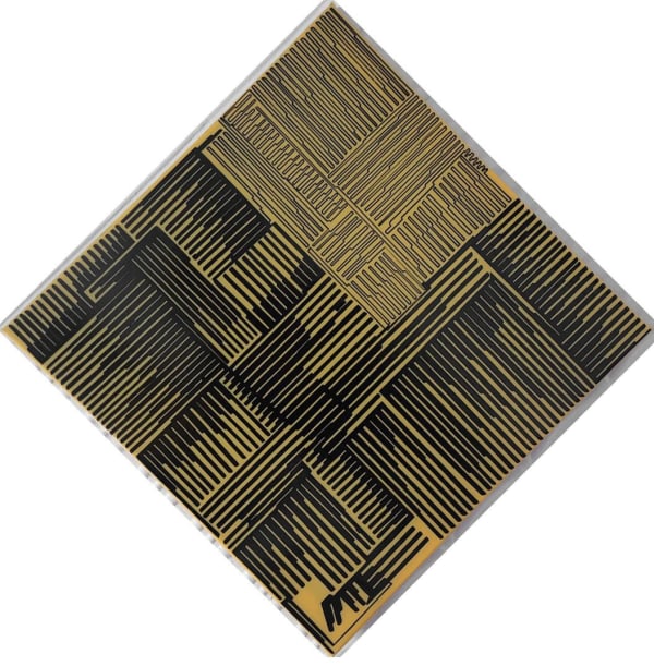 Vargas Suarez Universal, Thermal Vectors, Oil enamel on polypropylene canvas, 24 x24 in