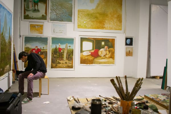 Aja Espil in his Madrid studio