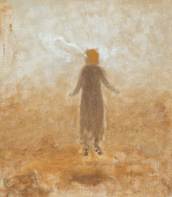 Manuel Aja Espil, Azymetrikah, 2023, Oil on linen, 12 x 10 5/8 in (30 x 27 cm)