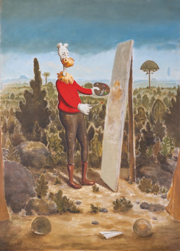 Manuel Aja Espil, Inspiration, 2023, Oil on linen, 45 5/8 x 33 7/8 in (116 x 86 cm)