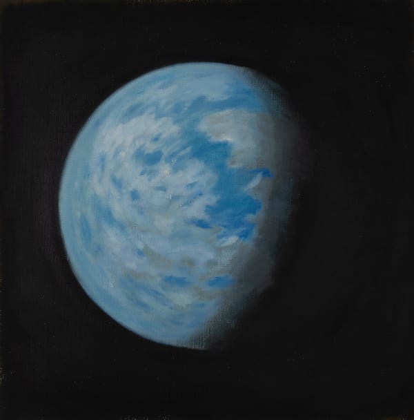 Manuel Aja Espil, Earth, 2023, Oil on linen, 11 3/8 x 11 3/8 in (29 x 29 cm)