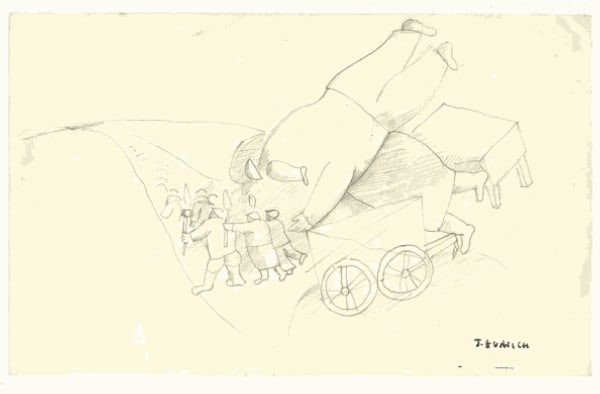 Boceto para cuadro judío, c. 1973