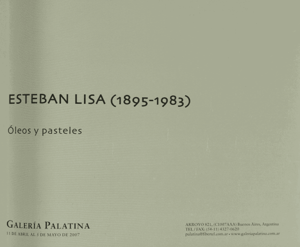 Óleos Y Pasteles, Galería Palatina