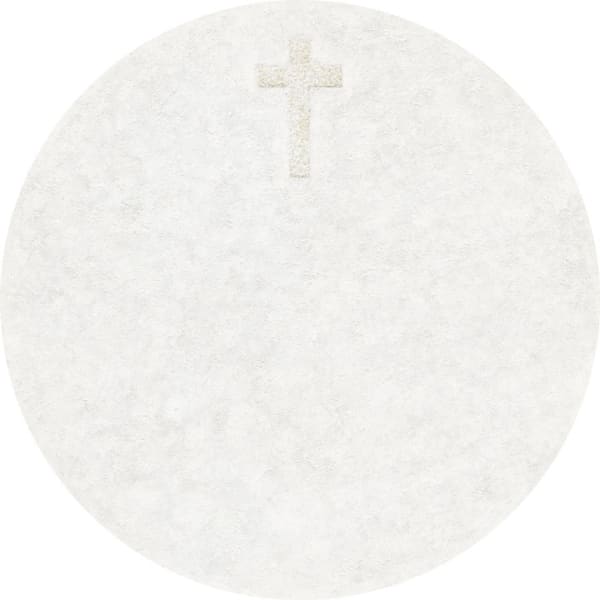 Freddy Rodríguez, "Casabe y Cruz II," 1991, Acrylic, sawdust, and glass on canvas, Diameter: 48 in. (121.92 cm), National Gallery of Art, Washington, DC