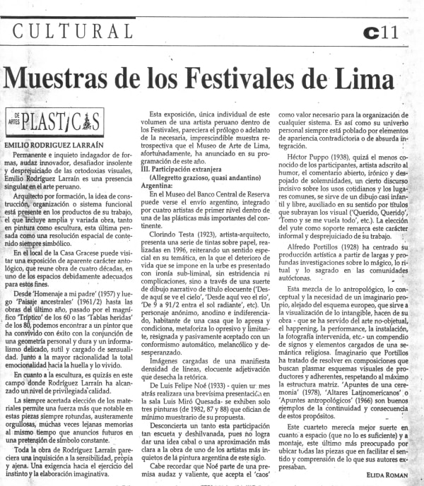 Muestras de los Festivales de Lima