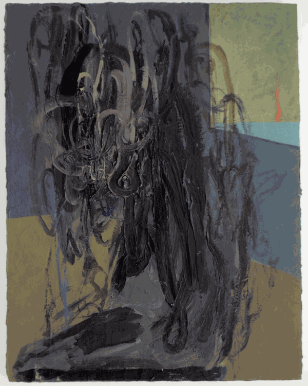 Struggle (5), 1993, Acrylic on board, 14 1/2 x 11 in