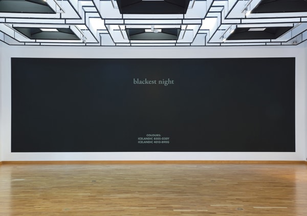Birgir Andrésson, Blackest Night, 2006, wall paint, dimensions variable