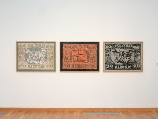 Installation view: Birgir Andrésson, "As Far As The Eye Can See", Reykjavik Art Museum, 2022