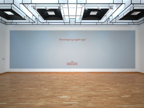 Installation view: Birgir Andrésson, "As Far As The Eye Can See", Reykjavik Art Museum, 2022