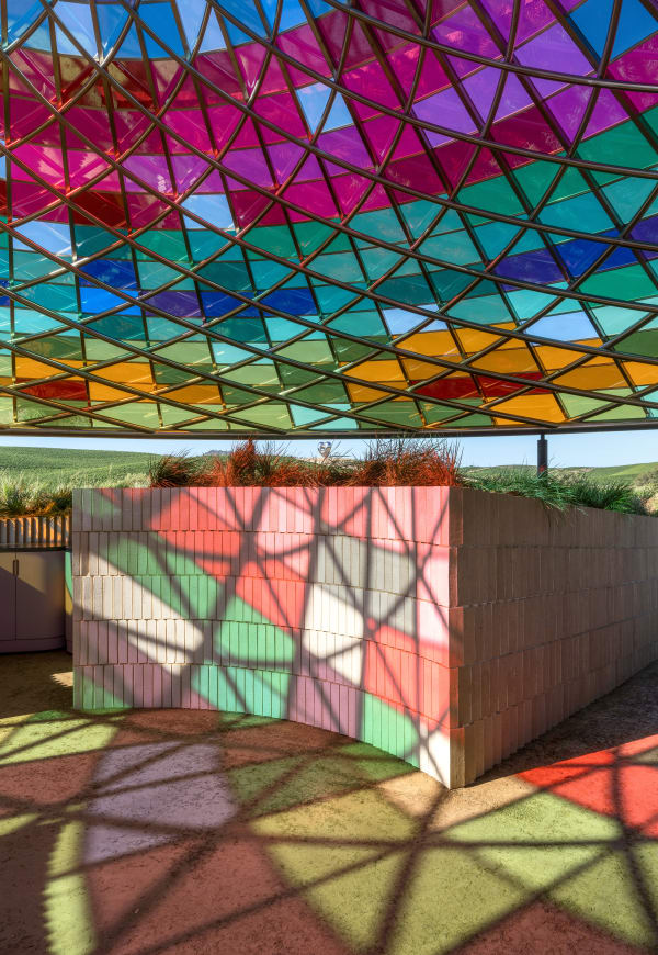 All images © Vertical Panorama Pavilion at the Donum Estate, 2022, Studio Other Spaces – Olafur Eliasson and Sebastian Behmann...