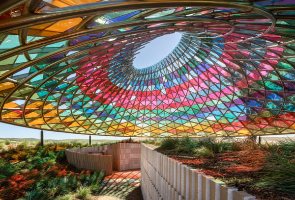 All images © Vertical Panorama Pavilion at the Donum Estate, 2022, Studio Other Spaces – Olafur Eliasson and Sebastian Behmann...