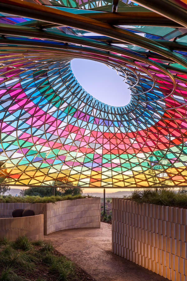 All images © Vertical Panorama Pavilion at the Donum Estate, 2022, Studio Other Spaces – Olafur Eliasson and Sebastian Behmann...