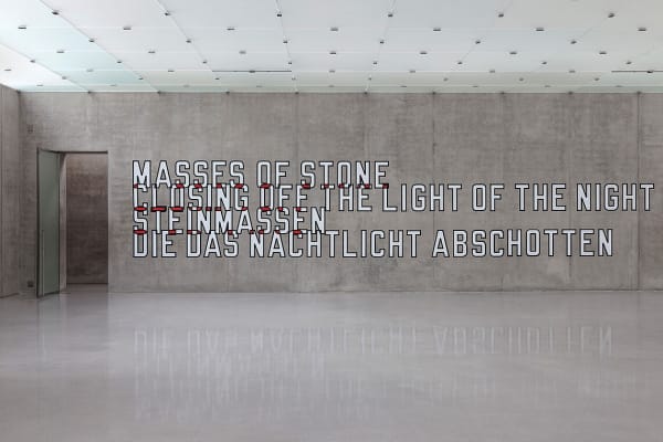 © Lawrence Weiner | ARS, New York | Bildrecht, Wien, 2016 und Kunsthaus Bregenz