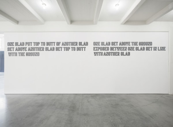 Lawrence Weiner, 5 Figures of Structure, 1987. Dia Art Foundation © Lawrence Weiner/Artists Rights Society (ARS), New York. Photo: Bill...