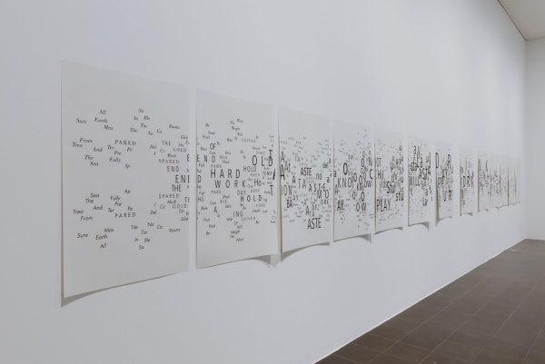 Janice Kerbel: Art and Alphabet, Hamburger Kunsthalle, Hamburg, Germany, 2017. Photo: Kay Riechers