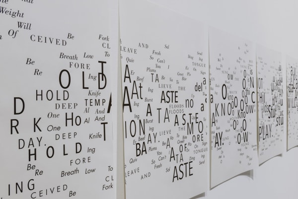 Janice Kerbel: Art and Alphabet, Hamburger Kunsthalle, Hamburg, Germany, 2017. Photo: Kay Riechers