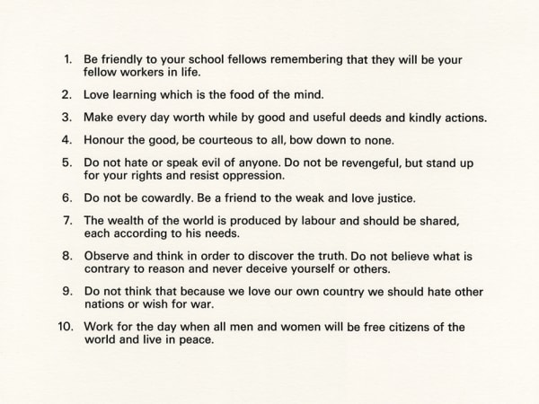 Precepts (Socialist Fellowship) 2012 10 x 13.5ft billboard installation