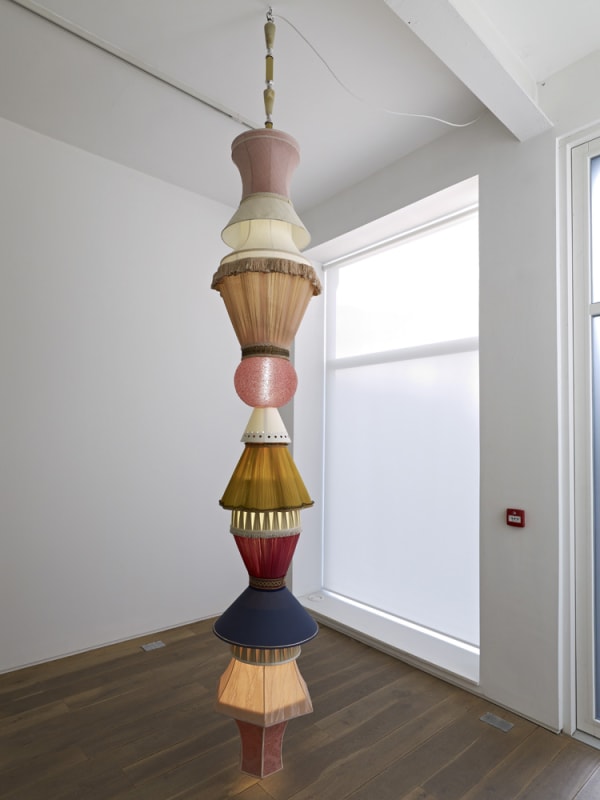 Barbara Anne 2012 lampshades, flourescent tubing