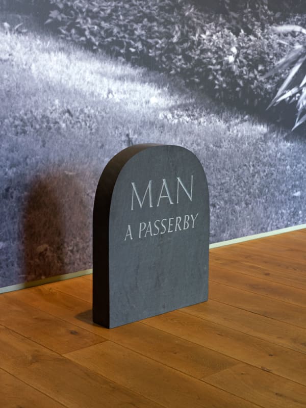 Milestone: Man, A Passerby 1991 slate, with Keith Bailey 48.4 x 38.2 x 7.4 cm