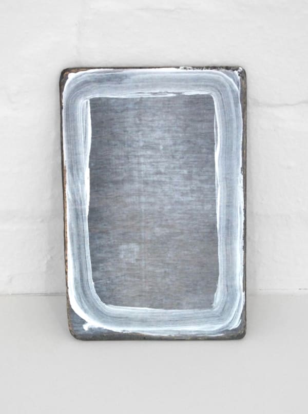 Paul Keir Untitled, 2008 gesso on stained plywood (two parts) 19.5 x 13 cm
