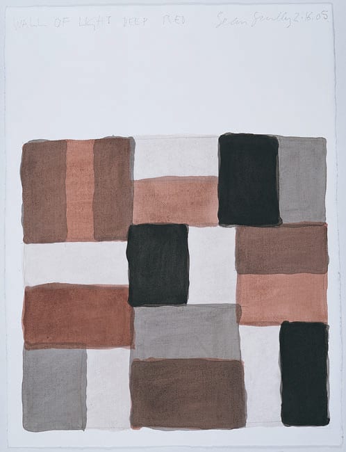 Wall of Light Deep Red 2.16.05 2005 watercolour on paper 76.2 x 55.9 cm (paper size)