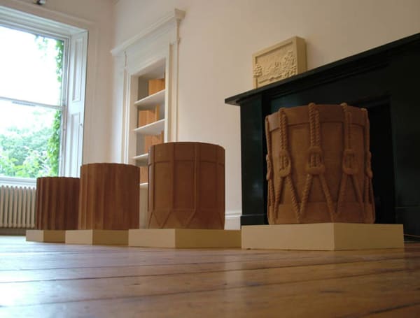 Column to Drum 1990 sandstone, with Jamie Sargeant 40.3 x 39cm each