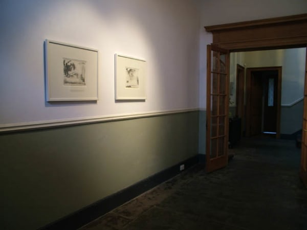 Landscape III & V 1971 charcoal on paper 9 x 11" each, paper size