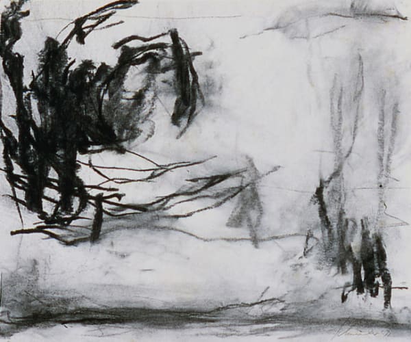 dr. 71-3 Landscape III (Romasaig) 1971 charcoal on paper 9 x 11 in