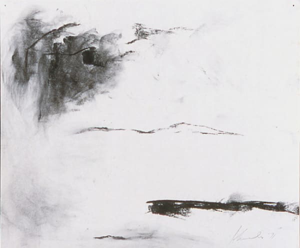 dr. 71-5 Landscape V (Romasaig) 1971 charcoal on paper 9 x 11 in