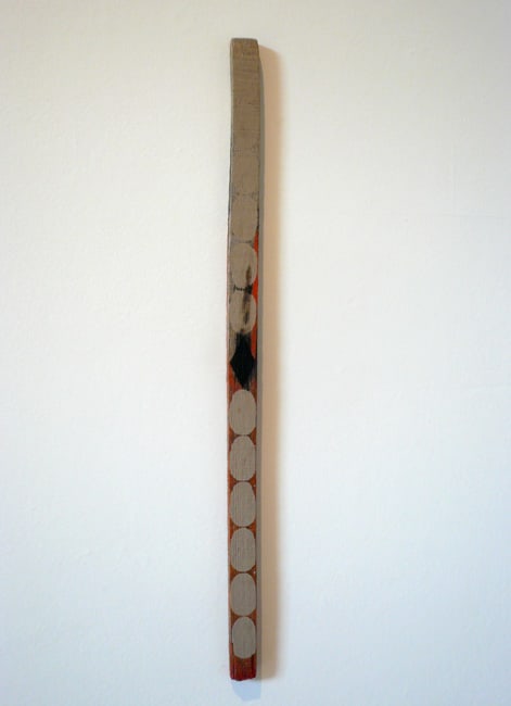 Untitled 2006 sunlight and mud fingerprints on wood 51.5 x 2.2 x 1 cm