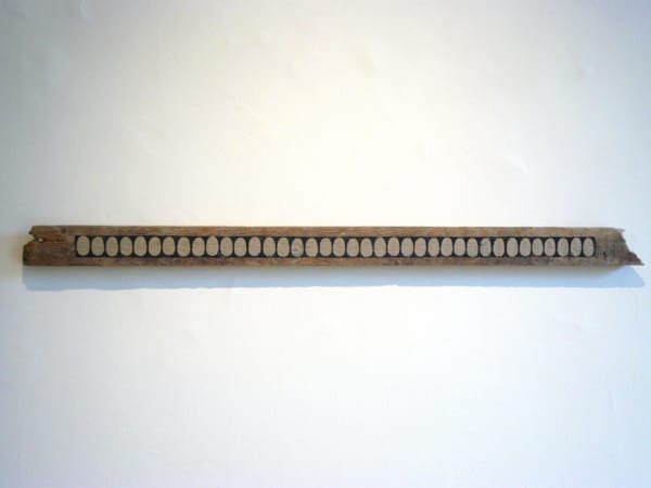 Untitled 2003 Mud and paint on wood 120 x 7.5 x 2.7 cm