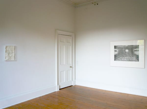 (left) Richard Forster - Love:Horizon (right) Richard Artschwager - Horizon 2007, 1990 resin and paint, painted mdf, acyrlic case; photogravure etching 31 x 43.5 x 5 cm; 118 x 91 cm