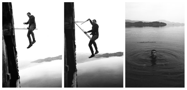 Enjoy the Mellow, 2013 Giclée prints (three parts), wooden sculpture Photographs printed in edition of 10 60 x 42 cm each (print size) 63 x 44.5 cm each (framed size)