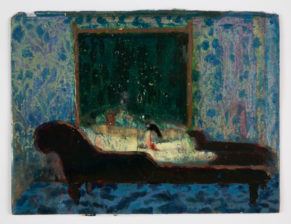 Room without skirting 2016 oil and varnish on board 23 x 20 cm