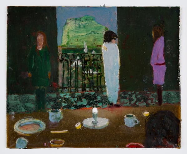 the widow 2015 oil and varnish on board 31 x 25 cm